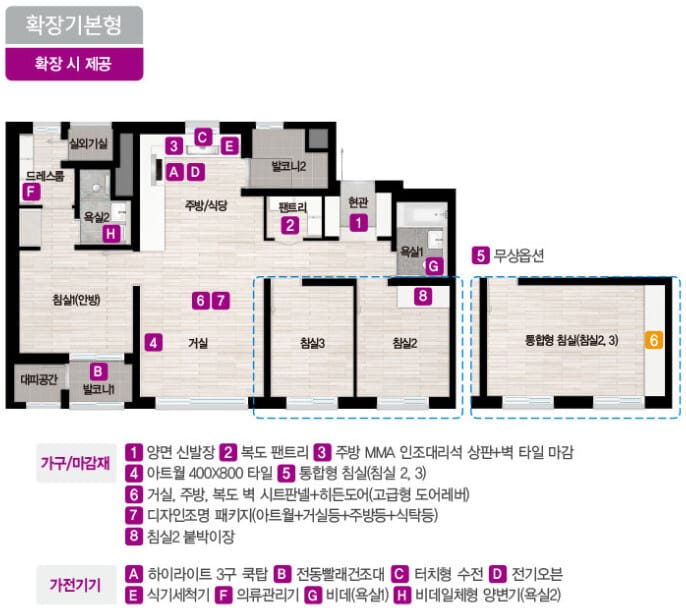 효성해링턴 플레이스 안성 공도 평면도