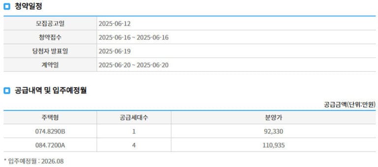 엘리프 미아역 2단지 청약 일정