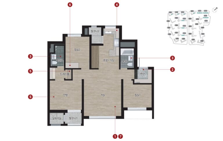 힐스테이트 메디알레 평면도