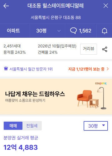 힐스테이트 메디알레 분양가