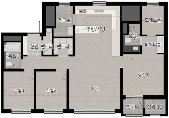 광명 유승한내들 라포레 평면도