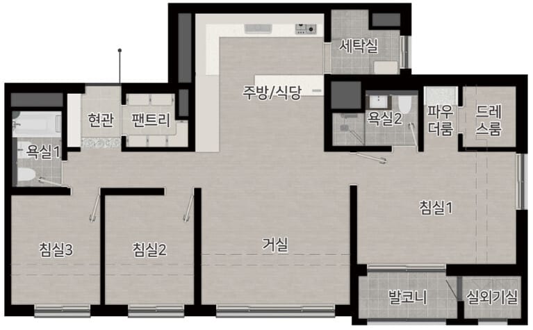 광명 유승한내들 라포레 평면도