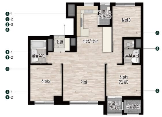 둔촌동 올림픽파크포레온 평면도