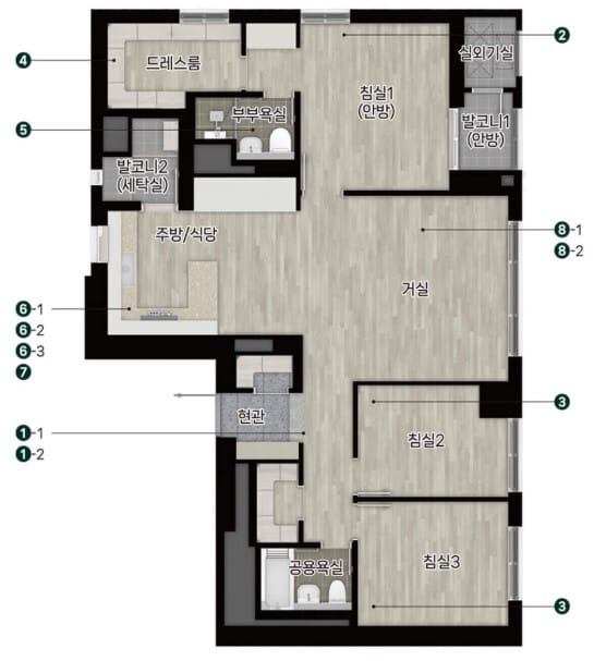 둔촌동 올림픽파크포레온 평면도