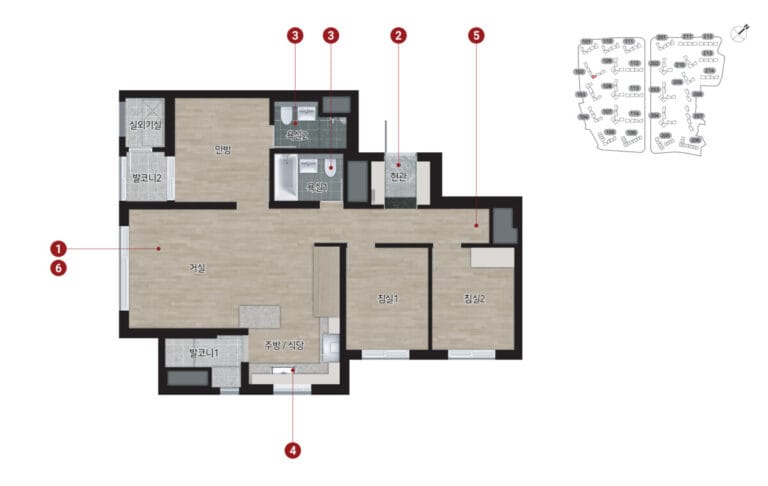 힐스테이트 메디알레 평면도