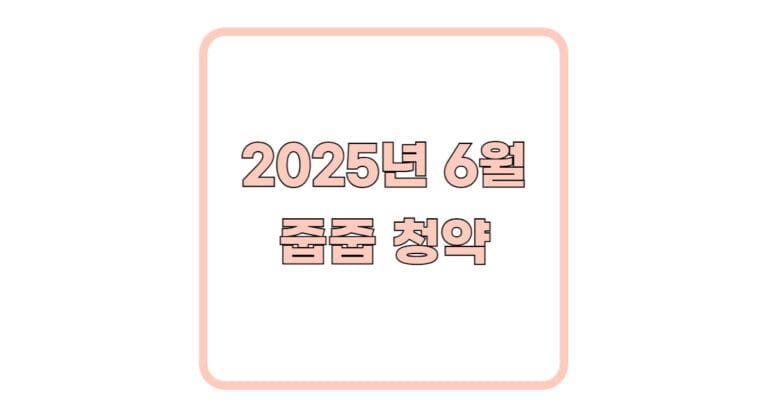 무순위 줍줍 청약