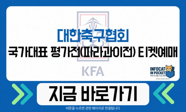 대한민국 축구 국가대표 평가전(파라과이전) 티켓 예매 바로가기